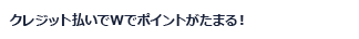 クレジット払いでWでポイントがたまる!